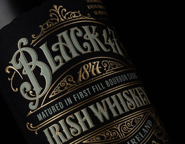 Wine Bottle Labels With UV and Gold Foil