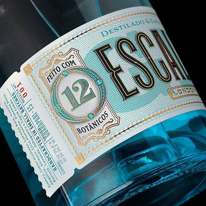 Wine Bottle Labels With UV and Gold Foil